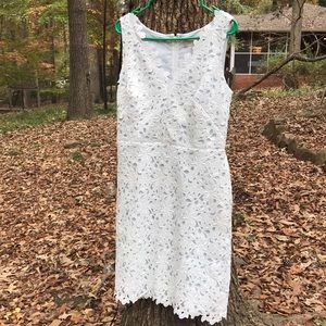 Ann Taylor Loft White lace dress